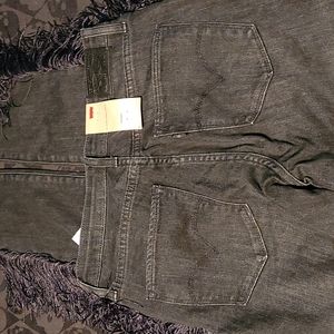 Levis Black Fringe Jeans